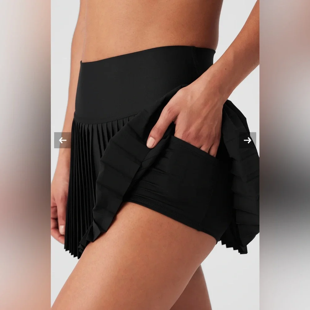🆕ALO🎱Grand Slam Tennis Skirt Core: Black Sz Small